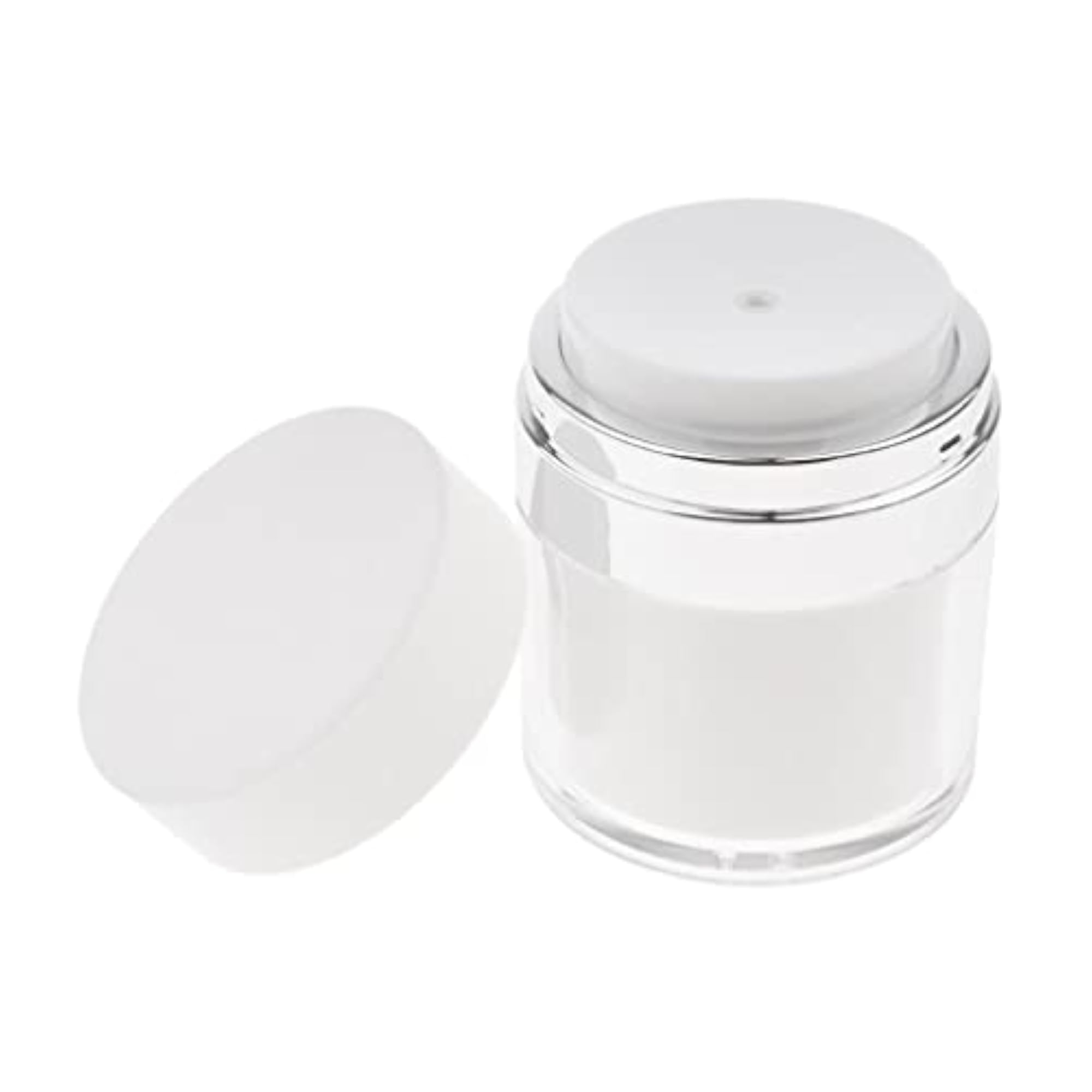 2x Empty Airless Press Bottle Face Cream Container 50g