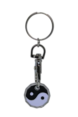 12pk Shopping Trolley Token Key Ring, 12pk Yin & Yang - Image 2