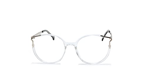 Óculos Armação Feminino Redondo Com Lentes Sem Grau Aa-6814 Cor: Transparente