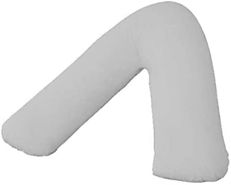 AMBERLINNEN LTD V SHAPED PILLOW CASE COVER - PREGNANCY MATERNITY ORTHOPAEDIC SUPPORT NURSING Set Of 2 (Grey/Silver)