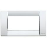 colore: argento Vimar 16734.21 Idea Placca Classica 4 moduli, metallo pressofuso, argento metallizzato