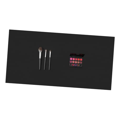 RORPOIR Place Mats for Dining Table Black Wipeable Vinyl Large Coverage Non Slip Desk Mat Kitchen Table Mats