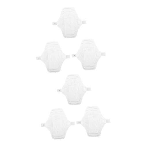 NOLITOY 6pcs Cotton Pads for Women Sanitary Napkin Belt Hidden Button Eco-Friendly