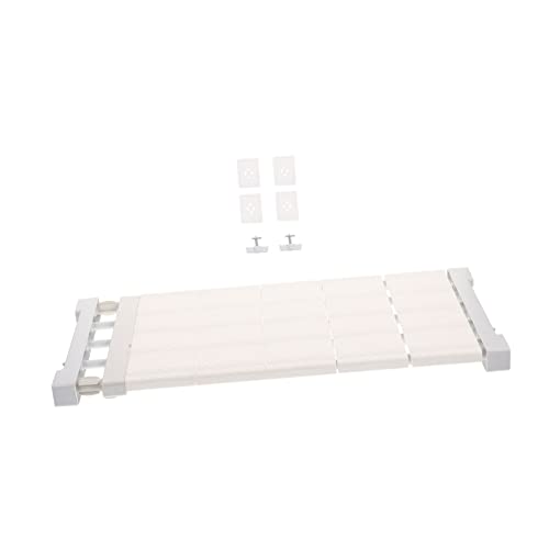 Hohopeti Wear Resistant Detachable Closet Shelf Retractable Organizer for Efficient Space Management Fits for Closet Storage and Organization