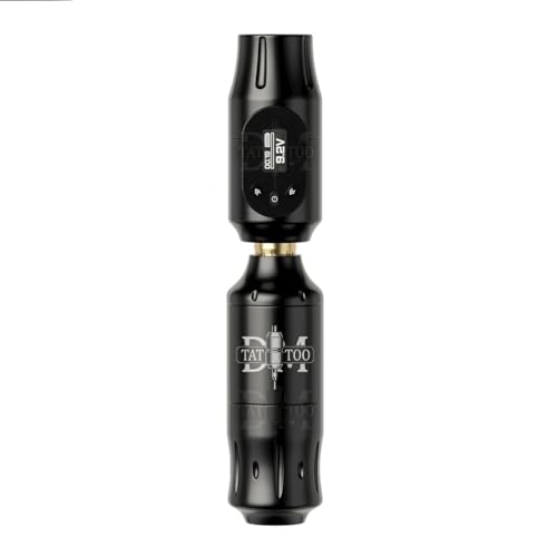 Kit stylo de tatouage sans fil avec écran OLED précis et double mode d'alimentation intelligent