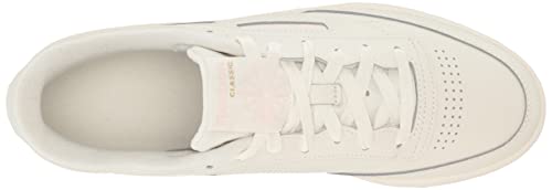 Image of Reebok Women's Club C 85 Vintage Sneaker, Chalk /Porcelain Pink, 8.5