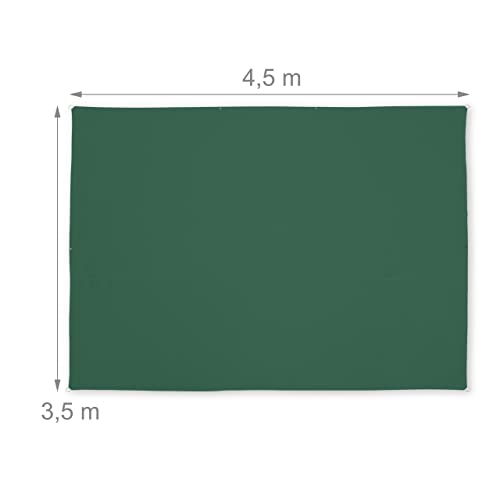 Voile d'ombrage rectangulaire polyester verte anti pluie et soleil pour repas en extérieur - 5