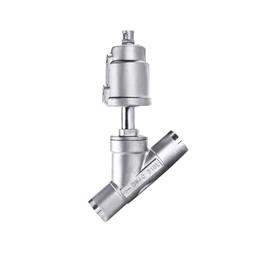Vanne de siège d'angle pneumatique DN40 en acier inoxydable durable