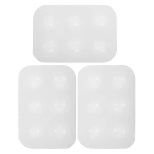 SEWACC 3 Stück Silikon Palette für acrylfarben Paint Palette farbmischpalette Farbenpalette groß Ölgemälde-Clip Ölgemäldeplatte Aquarell Paletten Kieselgel