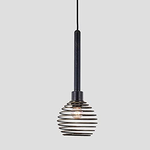Suspension bar et restaurant luminaire rétro chic en fer noir