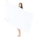 SALBAKOS 40"x80" Turkish Cotton Bath Sheet, Luxury, Eco-Friendly Large Oversized (40x80, White)