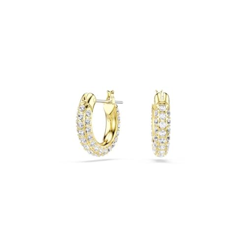 Swarovski Dextera Kreolen, Pavé, Mini, Weiß, Goldlegierungsschicht
