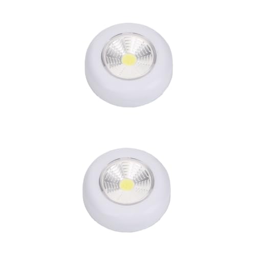 Hemoton 2pcs Cordless Emergency Led Wall Light Touch-Switch Night Light Battery Operated Led Push for Cabinet Closet