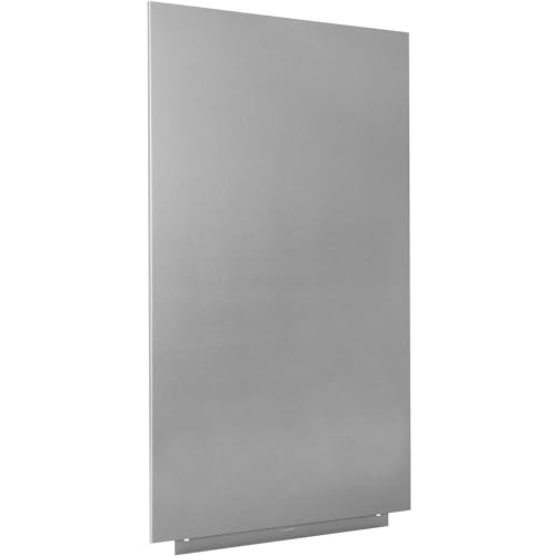 Rocada Frameless Whiteboard | Dry Wipe Clean and with Pen Tray | Magnetic Whiteboard | Pro Version - PE Coated | 75x115 cm [Silver]