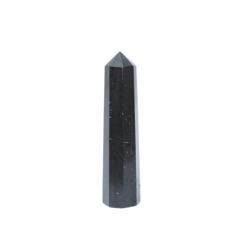 Jet Black Tourmaline Obelisk Healing Crystal Tower Protection Evil Eye Chakra Balancing Crystal Energy Wand Approx 3 inch