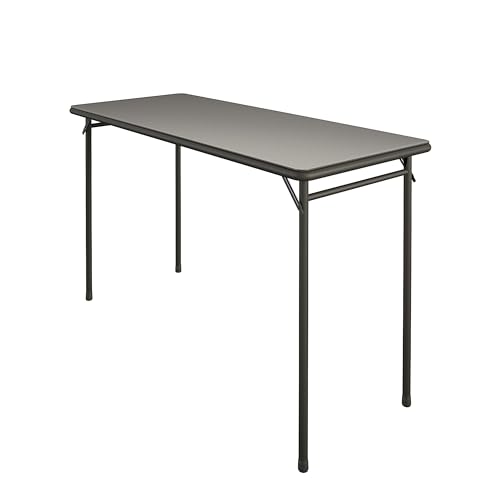 Image of COSCO 20 inch x 48 inch Vinyl Top Folding Table, Black