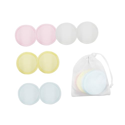 COLLBATH 8 piezas Almohadillas de Algodón para Desmaquillar Reutilizables con Bolsa de Malla Suaves y Absorbentes para Limpieza Facial y Maquillaje Ojos para Seca y Grasa