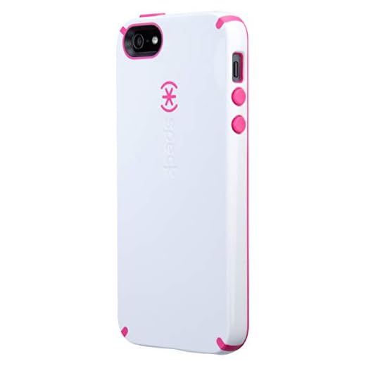 Speck Products CandyShell Case for iPhone SE, 5 & 5s - White/Raspberry Pink