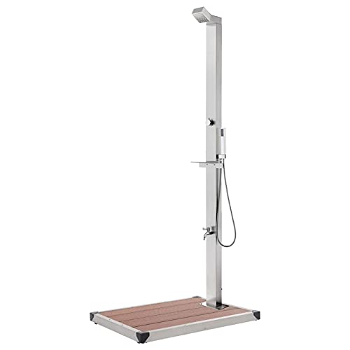ZHOUMIN Solar Garden Shower, Stainless Steel, 225 cm
