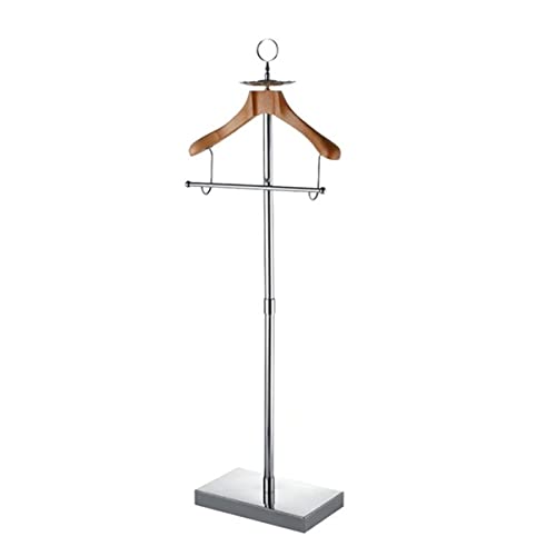Karmio Freestanding Suit Valet Stand Stainless Steel And Wooden Men/Women Clothes Valet With Sturdy Base For Bedroom And Office (Color : C) #TOP2