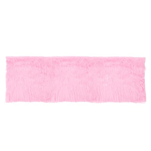Fausse fourrure rose pâle 18x63 pouces DMiotech pour tissu d'artisanat et gnomes