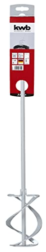 kwb Beton- und Mörtel-Rührer für Bohrmaschine, Farb-Mischer mit Größe Ø 100 x 590 mm, Rührstab geeignet für Gebinde von 10-15 Liter, mind. 500 Watt, Made in Germany