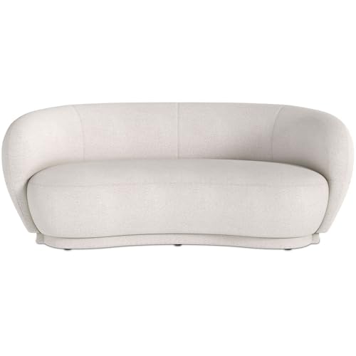 PRIVATEFLOOR Sofá Curvo de 3 Plazas de Tela Bouclé - Curvy