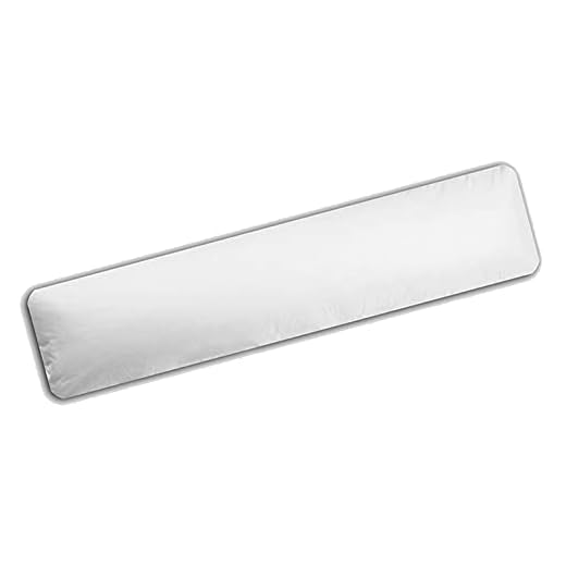 Casatessile - LOVELY NIGHT Cuscino Guanciale per Dormire sul Fianco | Sostegno e Comfort | Anti-Allergico | Adatto per Gravidanza e Allattamento | 103x29 cm, Bianco