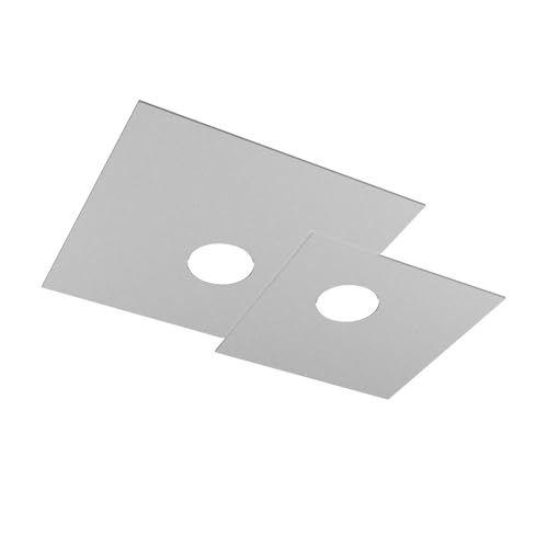 Plafonnier 2 lampes LED moderne design cintré métal gris éclairage plafond salon