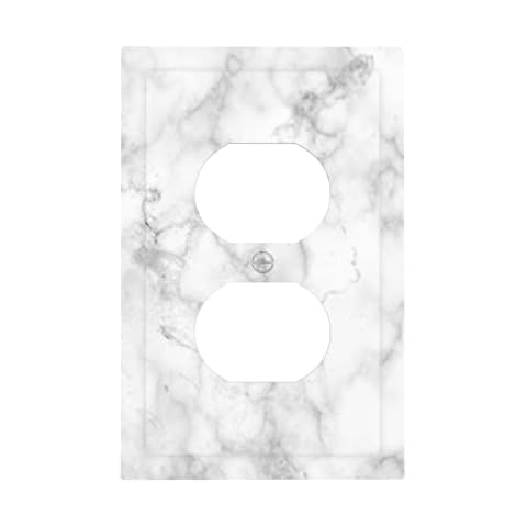 White Grey Marble Decorative Outlet Cover Cover