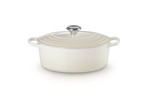 Le Creuset Signature Gusseisen-Bräter mit Deckel, Ø 27 cm, Oval, Für alle Herdarten und Induktion geeignet, Volumen: 4,1 l, 4,425 kg… – Ansicht 2