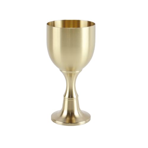 Durlo Calice d'autel en or, coupe spirituelle vintage pour la décoration de la maison ou du temple, coupe d'offrande d'eau et de vin