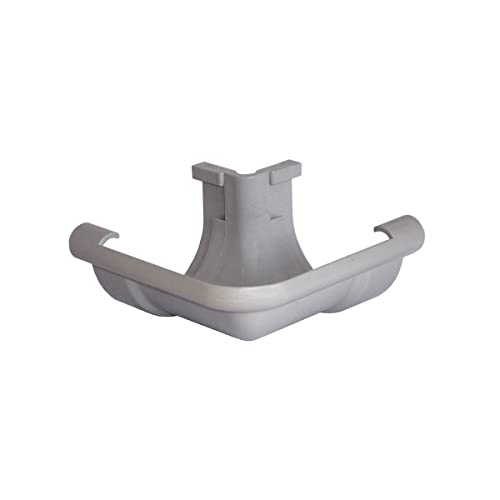 First Plast - Gouttière PVC 16 demi-ronde - Angle extérieur 90° PVC pour gouttière 16 demi-ronde - gris -