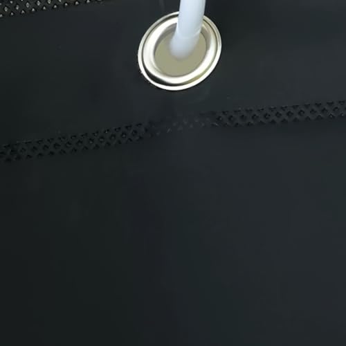 Rideau de douche noir 120x213 cm en polyester imperméable pour baignoire - 4
