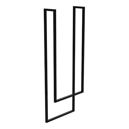 LAVITA MINDORO 1000 | Handtuchhalter | Schwarz Matt | Schlichtes Design | Pulverbeschichteter Kohlenstoffstahl | Platzsparend | Ideal für Kleine Badezimmer Deko | Badezimmermöbel | 450x150x1000mm