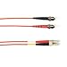 Black Box FOCMP62-020M-STLC-RD OM1 62.5/125 MULTIMODE Fiber Optic Patch Cable - OFNP Plenum, ST to LC, RED, 20-
