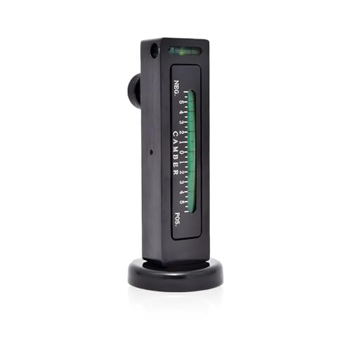 Image of Adjustable Magnetic Gauge Tool, Camber Castor Strut Wheel Alignment Gauge with Magnetic Base, Universal Automotive Wheel Alignment Tool for Car Truck RV Tire Repair (Black)