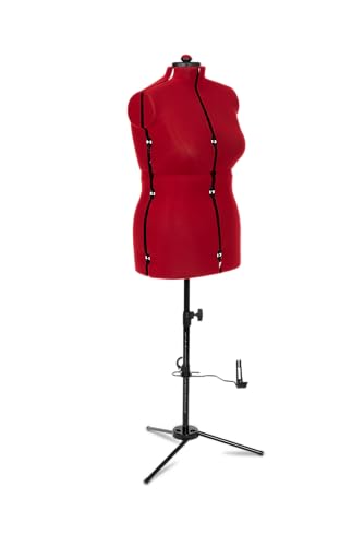 Maniquí de modistería Adjustoform Supa Fit en nailon de 8 partes rojo 3