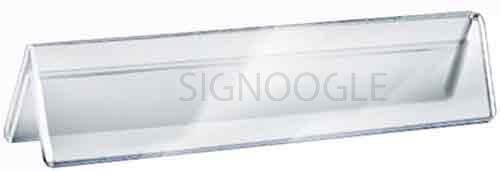 SIGNOOGLE Acrylic Office Desktop Business Name Price Card Label Tag Sign Display Holder Stand Tent Double Side Presentation Nameplate Shelf (Size: 21.5×6.cm) (10)