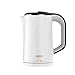 Czajnik elektryczny-1500W-1,5L szklany czajnik na herbatę i bojler na gorącą wodę-Automatyczne wyłączanie-Bezprzewodowy ze światłem LED do kawy i napojów-Zagotowanie-Zabezpieczenie na sucho