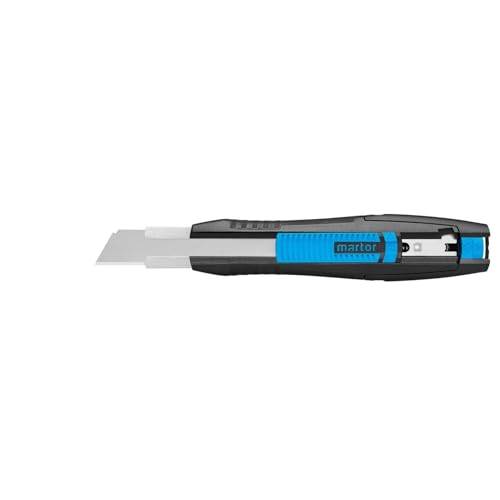 MARTOR Sicherheitsmesser Mit Klingeneinzug, SECUNORM 380, Profi Cuttermesser, Lange Klinge, Rechts- & Linkshänder, Produktion, GS Geprüft