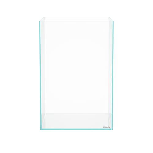 Image of LANDEN Tall Tank, Rimless Low Iron Tank 10GAL 11.8 inch L x 11.8 inch W x 17.7 inch H (30X30X45) cm Small Aquascape Fish Tank, Vertical Aquascape Tank, Black Leveling Mat Included