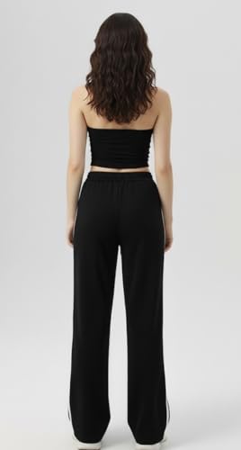 Image of Irana Women Jogger & Crop Top Set | Stylish 2-Piece Co-Ord Lounge Wear for Women | High Waist Joggers with Trendy Crop Top | Casual Wear | Gym Wear | Travel Outfit|Tracksuit Co-Ord for Girls