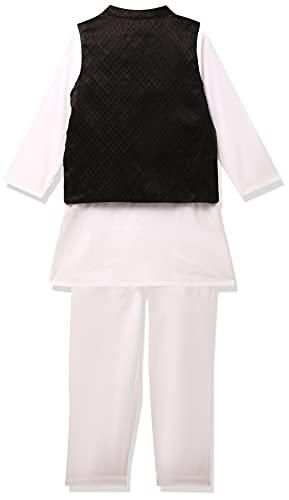 Image of Amazon Brand - Jam & Honey Cotton Boy Festive Nehru Jacket, Kurta And Pyjama Set Which Is Both Comfortable And Stylish