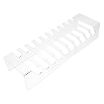 COLLBATH Acrylic Mobile Phone Stand Desktop Organizer with 10 Slots for Office Desk Storage and Charging Display Multi-Device Holder