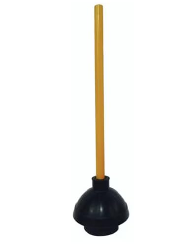 Rocky Mountain Goods Power Toilet Plunger – Heavy Duty Double Thrust Rubber Cup – Commercial Grade with 20” Wood Handle – Strong Suction Clog Remover for Toilets, Sinks & Drains