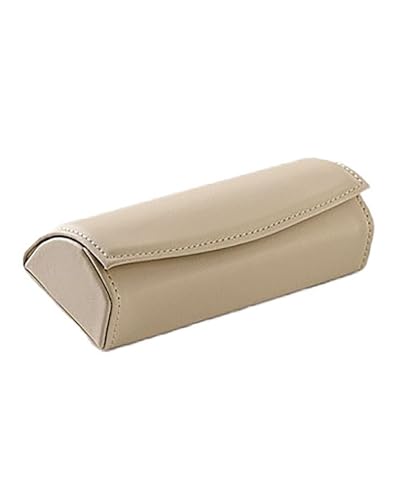 Étui à lunettes de voiture beige universel pour rangement de pare-soleil auto