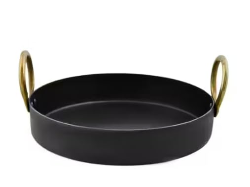 Image of Heavy Bottom Stainless Steel for Cooking | Iron Kadai for Deep Frying | Nonstick Induction Kadai | Biryani Pot for Perfect Cooking (9 INCH JALEBI KADAI)