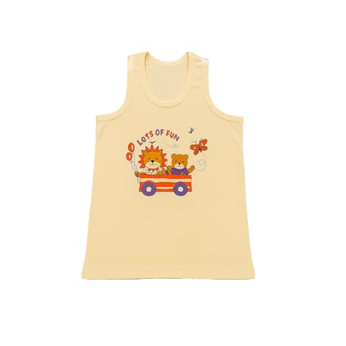 Image of Kidbea 100% Organic Soft Cotton Muslin Sleeveless Jhabla for Baby Boys | Regular Fit Vest for Infant Summerwear Set I GOTS Certified