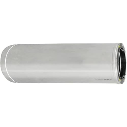 Tubo de acero inoxidable de doble pared para chimeneas, 1 m x 200-250 mm
